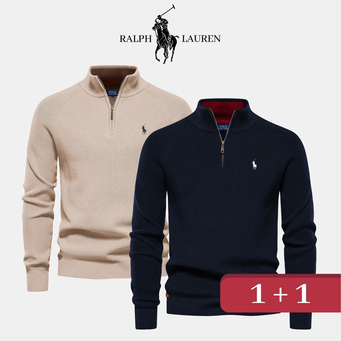 R&L Sweater with Zipper | 1+1 Free