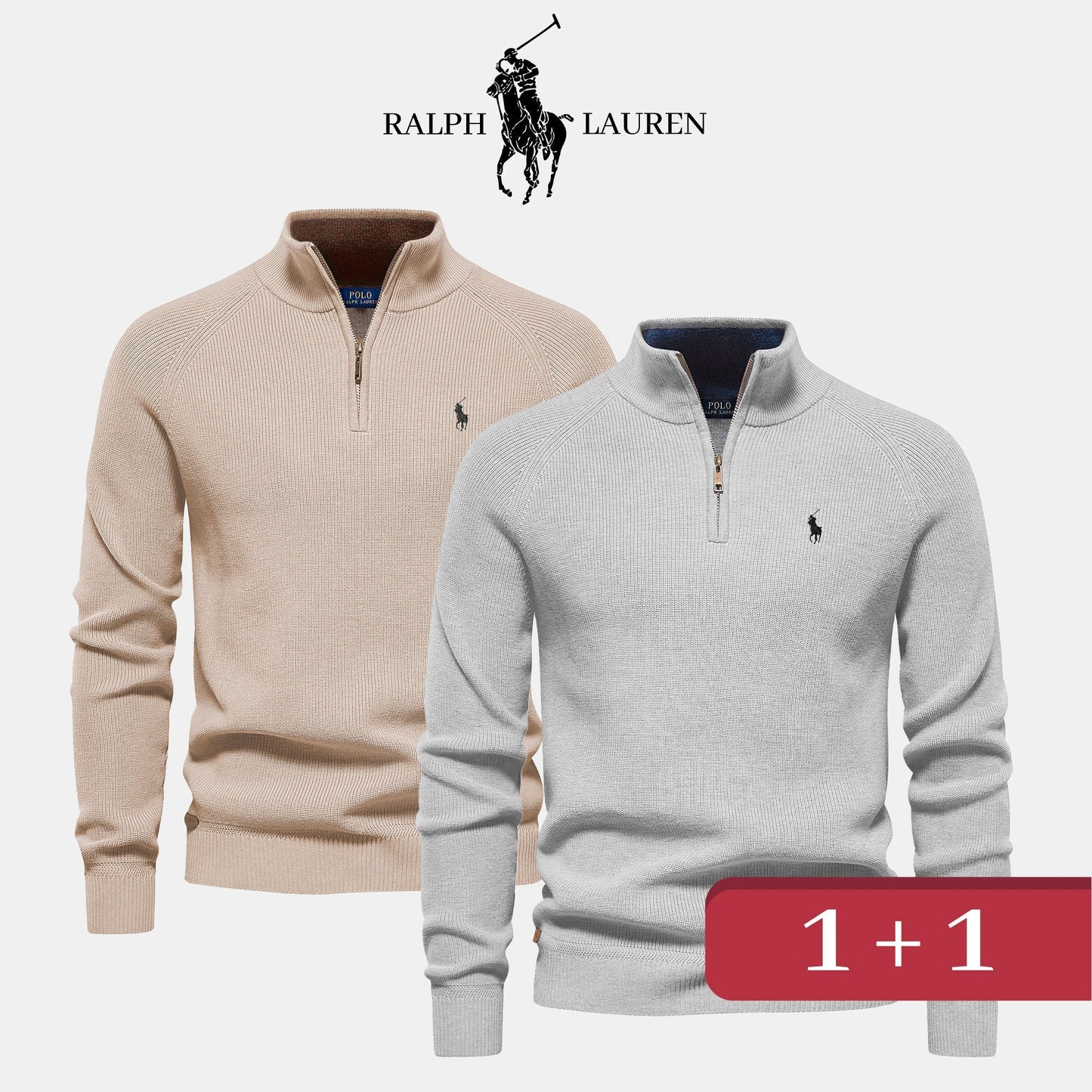 R&L Sweater with Zipper | 1+1 Free