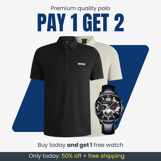 KIT POLO BOSS [ BUY 1 GET 2 ] + EXCLUSIVE WATCH