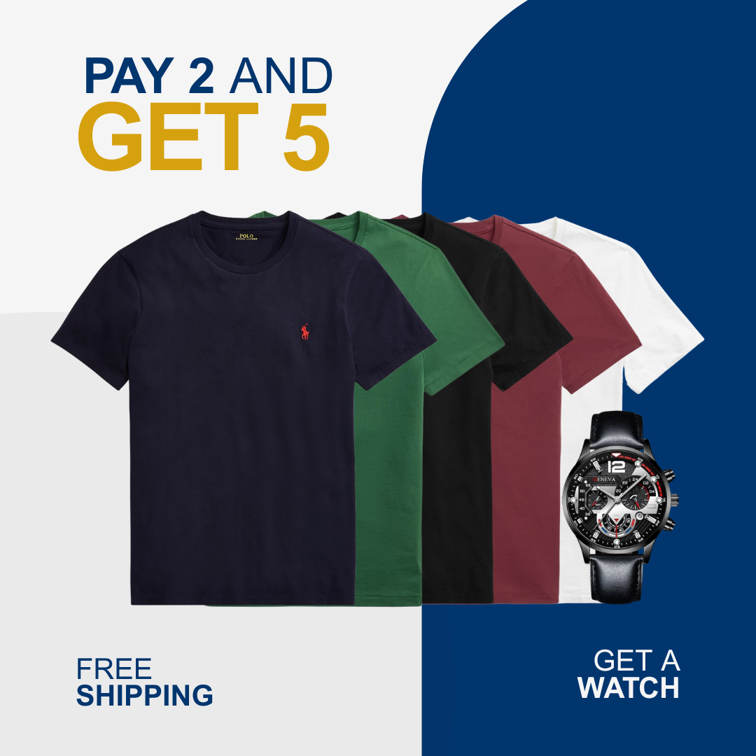 KIT RALPH LAUREN SHIRTS [PAY 2 GET 5] + EXCLUSIVE WATCH