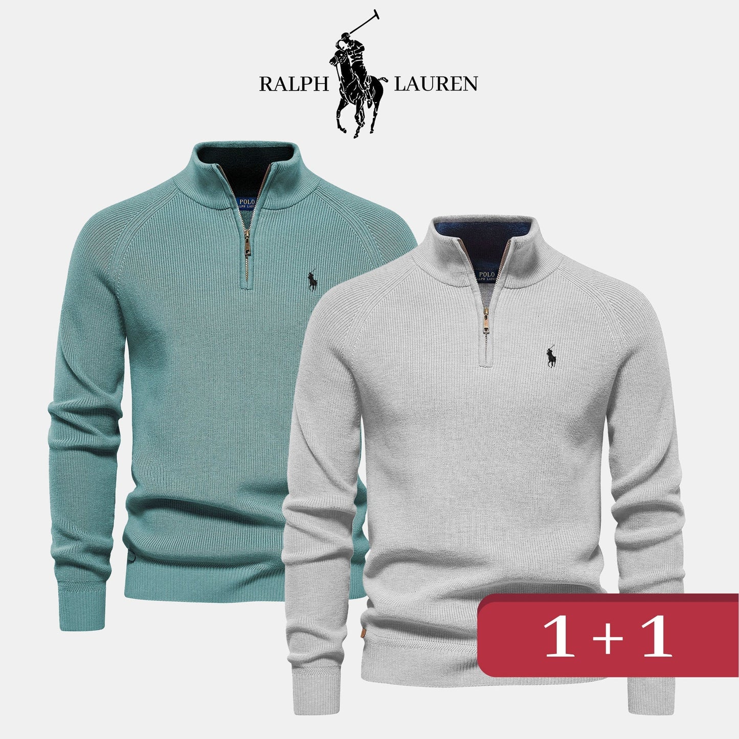 R&L Sweater with Zipper | 1+1 Free