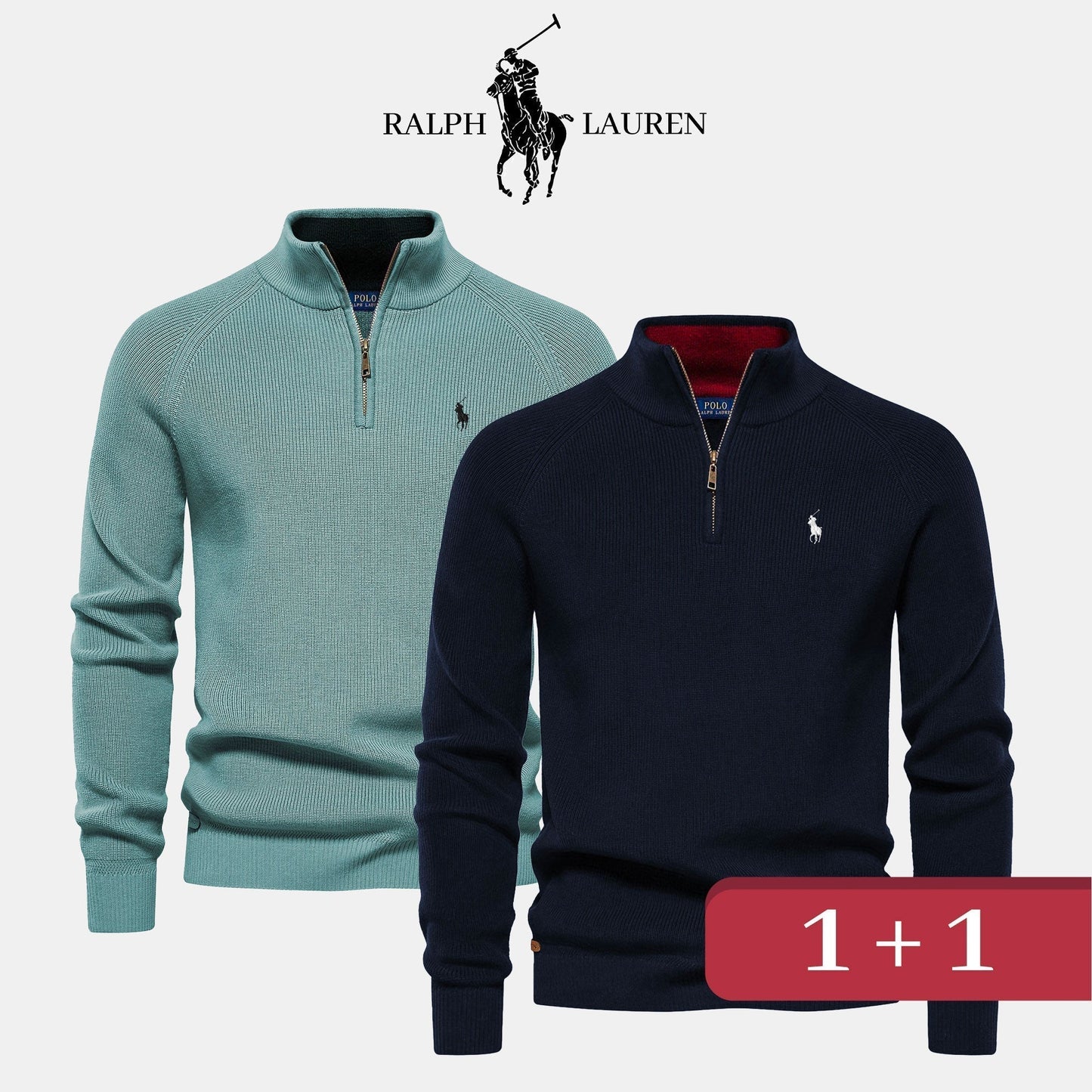 R&L Sweater with Zipper | 1+1 Free